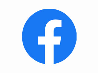 Facebook logo mark - white Background