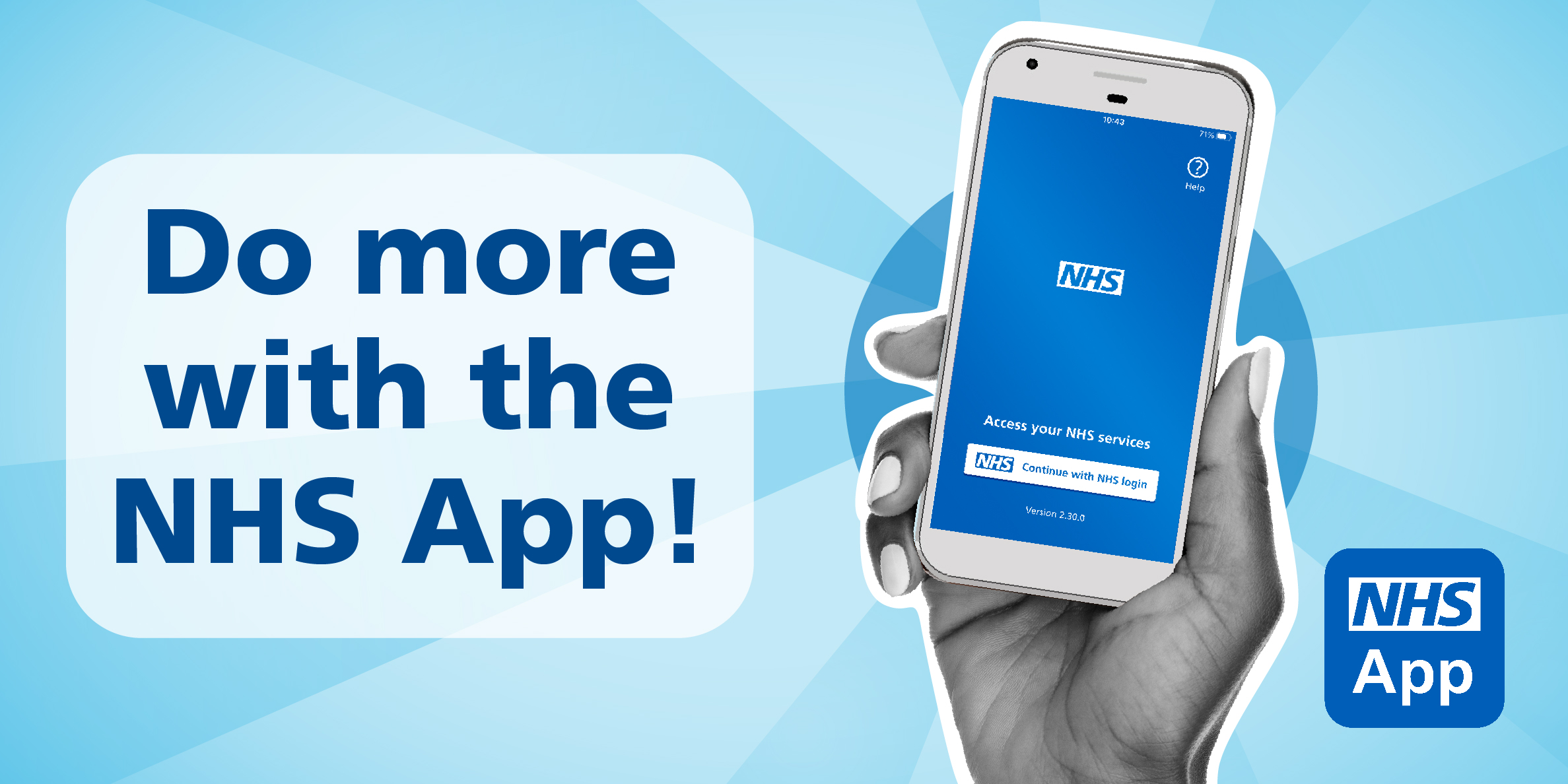 Download the NHS App to access NHS services online